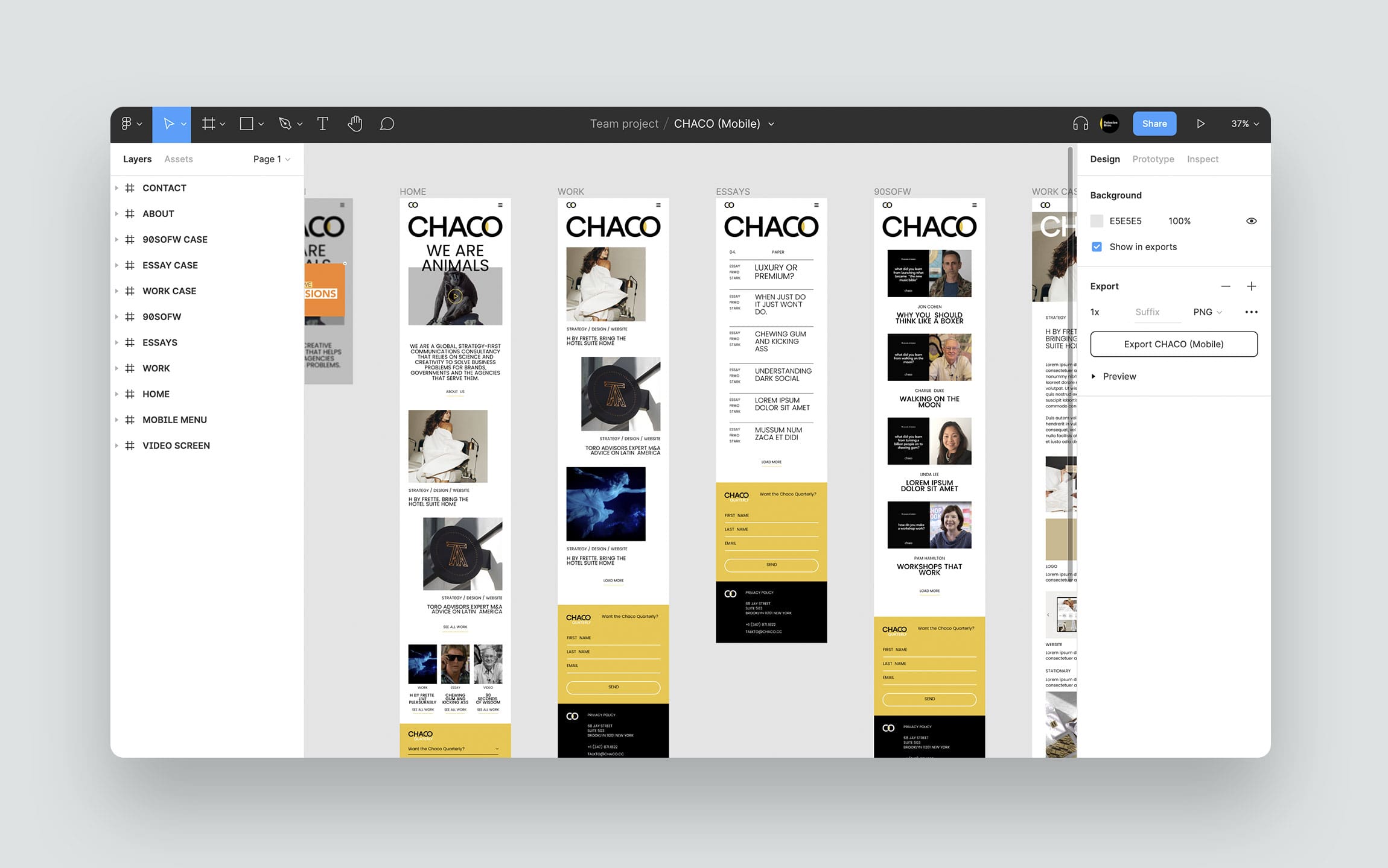 UX for CHACO by Palacios Bros Studio